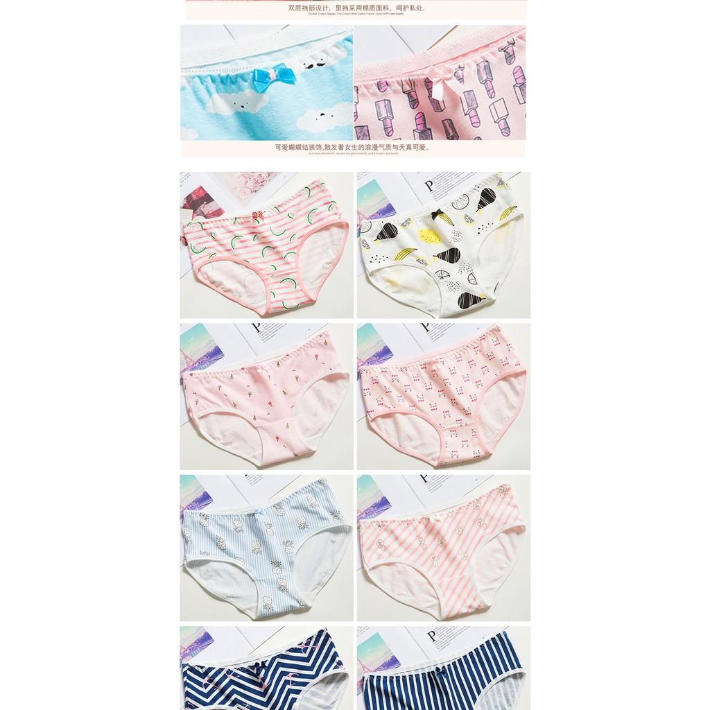 Quần Lót Nữ Cotton Hình Trái Cây Xuất Hàn Hàng Loại Đẹp.