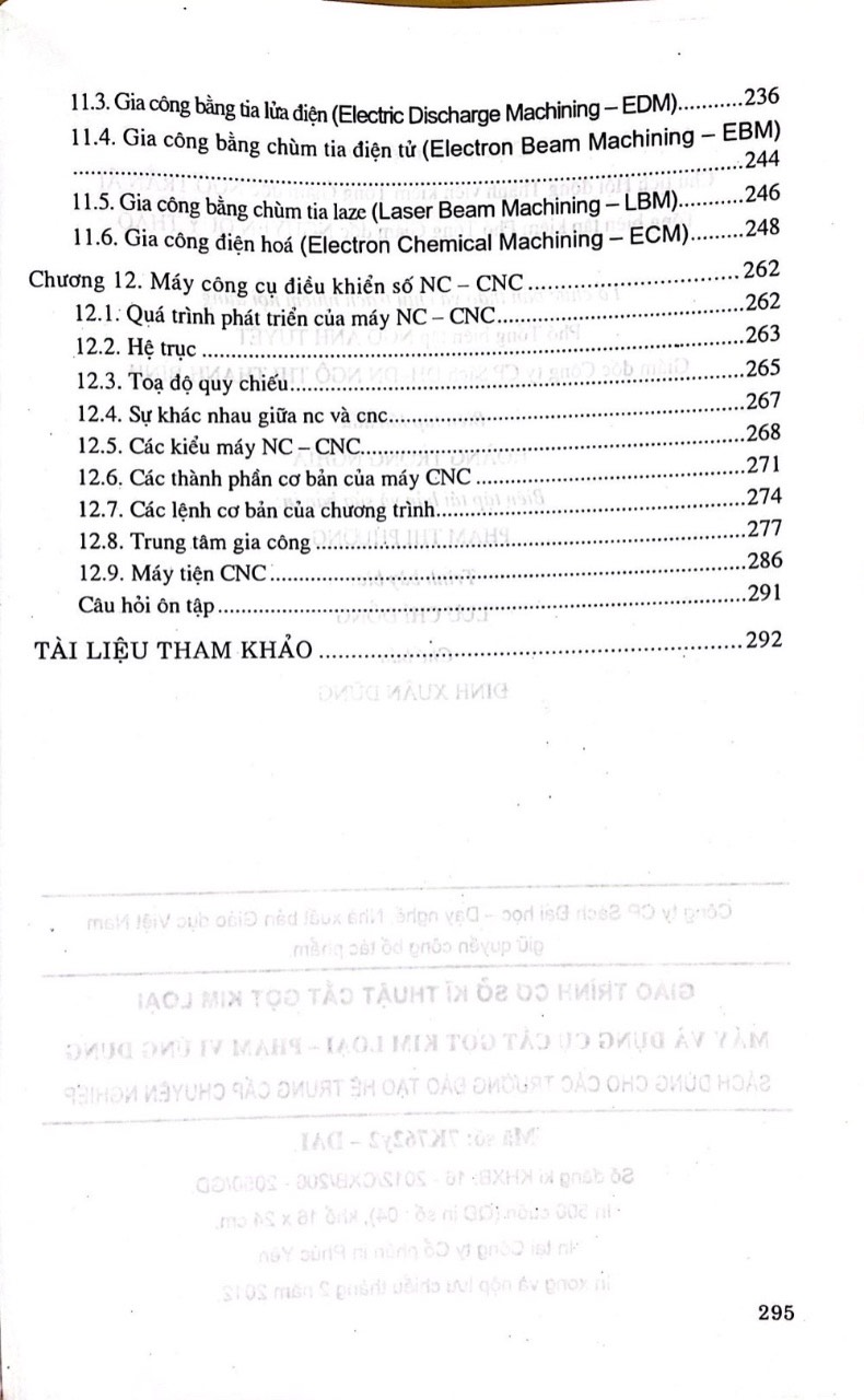 Giáo Trình Cơ Sở Kỹ Thuật Cắt Gọt Kim Loại - Máy Và Dụng Cụ Cắt Gọt Kim Loại Phạm Vi Ứng Dụng