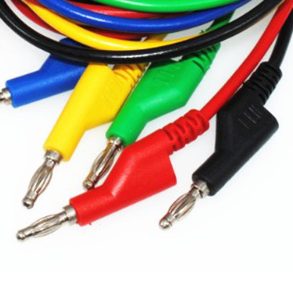 39 Inch Multimeter Test Lead Set - Soft Silicone Stackable Banana to Banana Plug Test Wire Cable Kit for Electrical Testing 1000V/15A