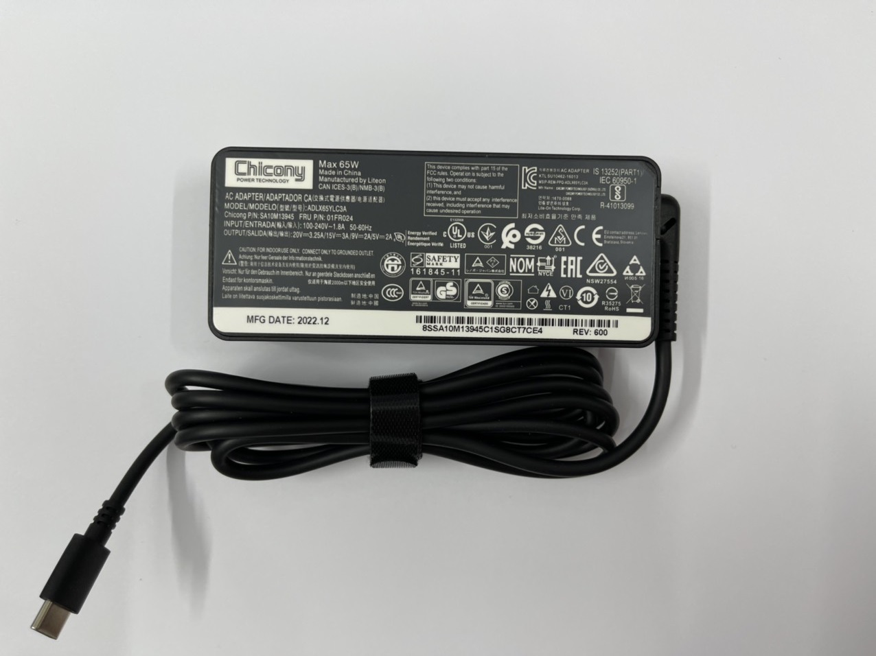 Sạc dành cho Laptop Fujitsu Lifebook U7510 U7511 U7512 U9310 U9310X U9311 U9311A USB TYPE-C kèm dây nguồn - Hàng nhập khẩu
