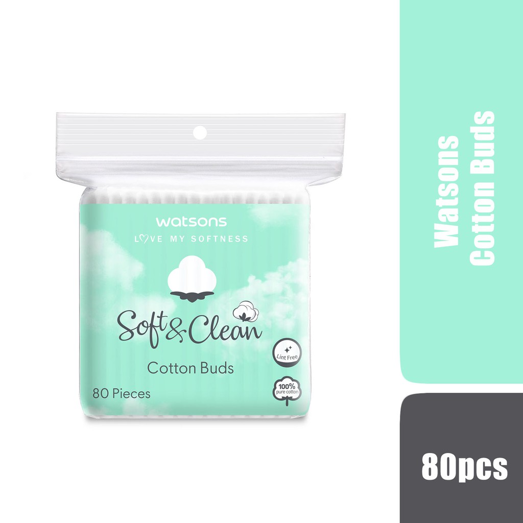 Bông Tăm Watsons Love My Softness Soft & Clean Cotton Buds 80 Cây