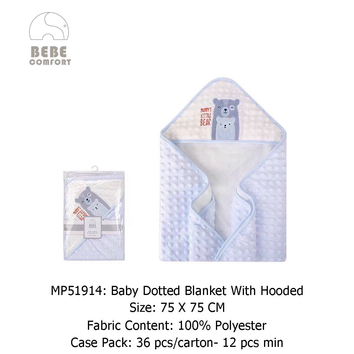 Khăn ủ cho bé sơ sinh 100% cotton cho bé BEBE COMFORT, chăn ủ cotton cao cấp, khăn choàng