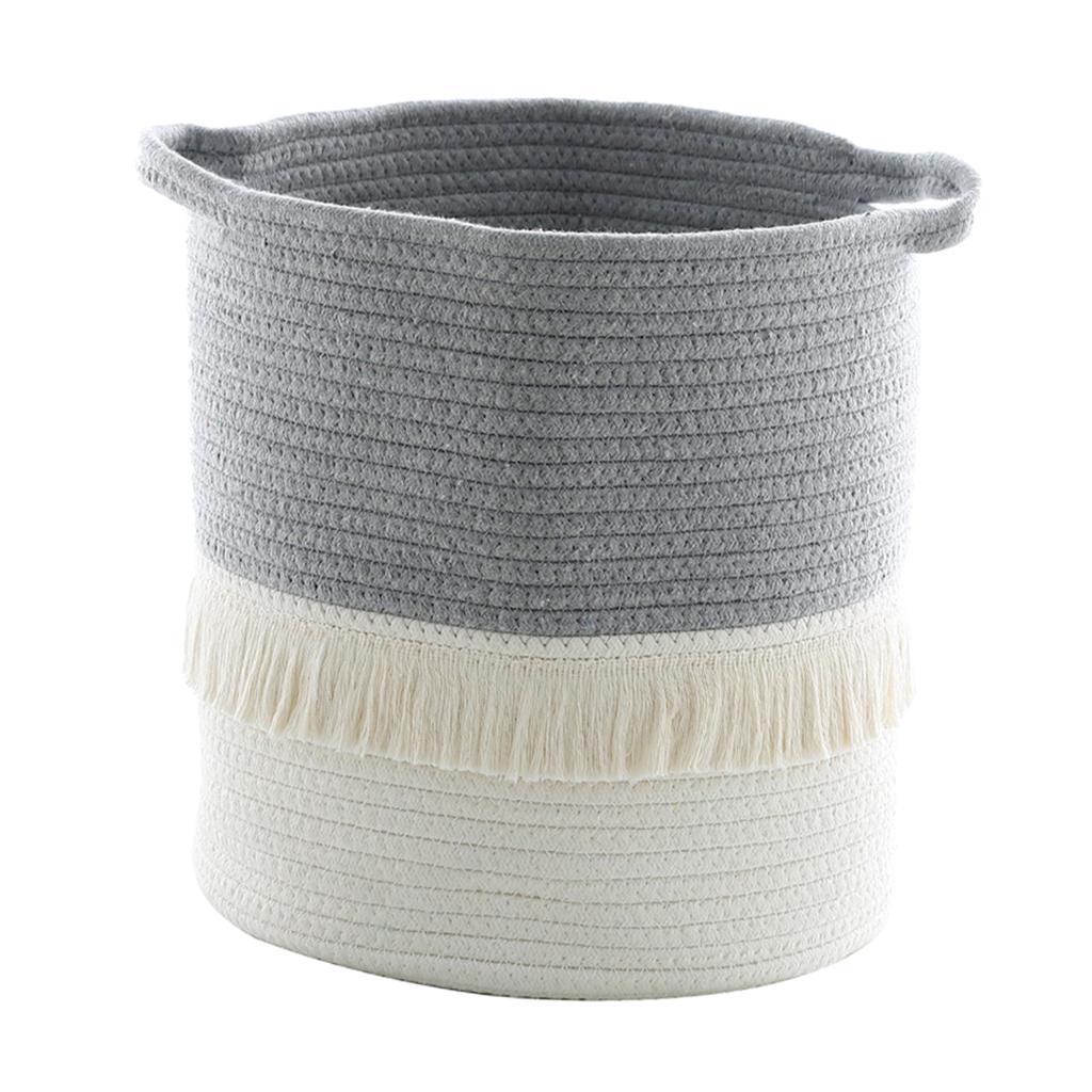 Cotton Rope Basket  100% Natural Cotton! Rope Basket, Woven Storage Basket, Blanket Basket Living Room, Toy Basket, Pillow Basket