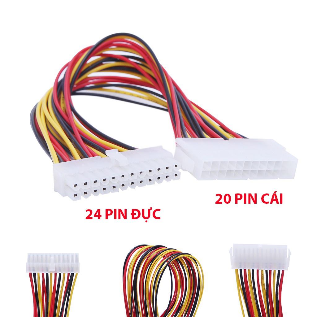 Cáp chuyển nguồn ATX 20 pin cái sang 24pin đực, chuyển đổi từ 20pin PSU sang 24PIN trên Mainboard máy tính