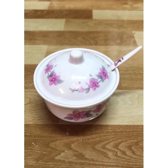 Chén nhựa có nắp muỗng dùng làm chen trà chén chè yến chén ăn cháo cho trẻ