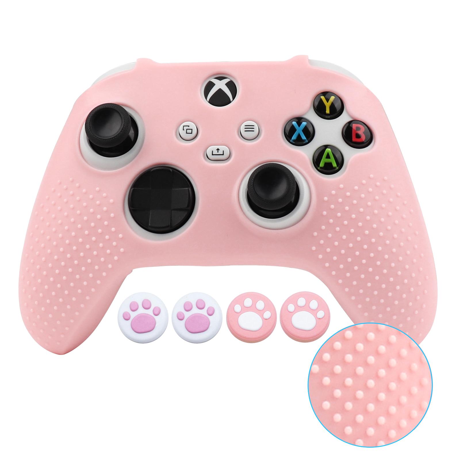 Vỏ bảo vệ silicon mềm màu hồng cho PS4/PS5/Xbox One S/Xbox Series S X/Switch Pro/Xbox360 Bộ điều khiển da GamePad Case Case