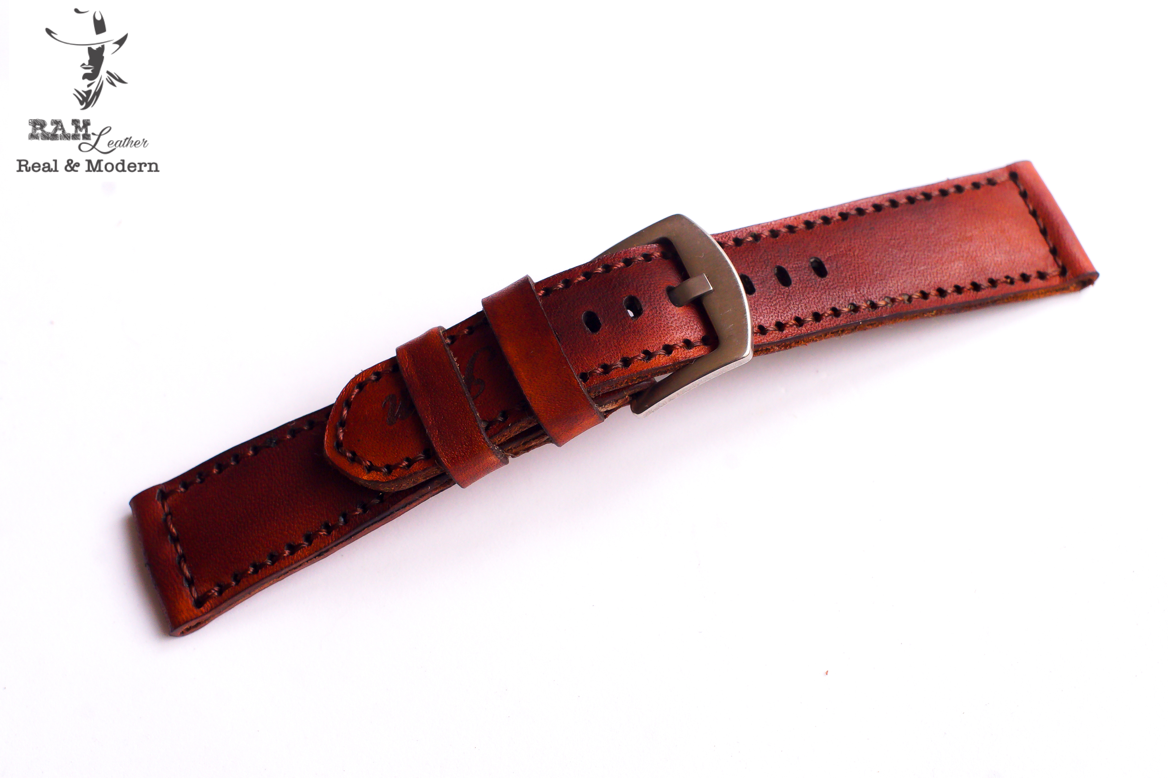 DÂY ĐỒNG HỒ DA BÒ VEGTAN – RAM CLASSIC 1970 MAHOGANY