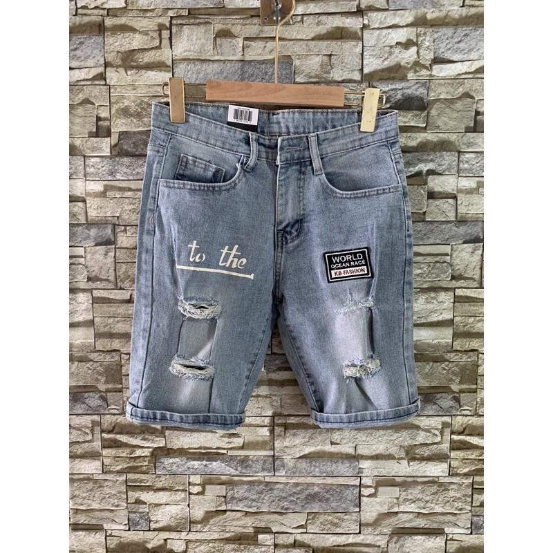 Quần Short Nam DT204XM - Short jean nam Chất Bò Cao Cấp Chất Vải Jean Coton Co Dãn Hàng Xuất Shop FRom Chuẩn Cực Đẹp