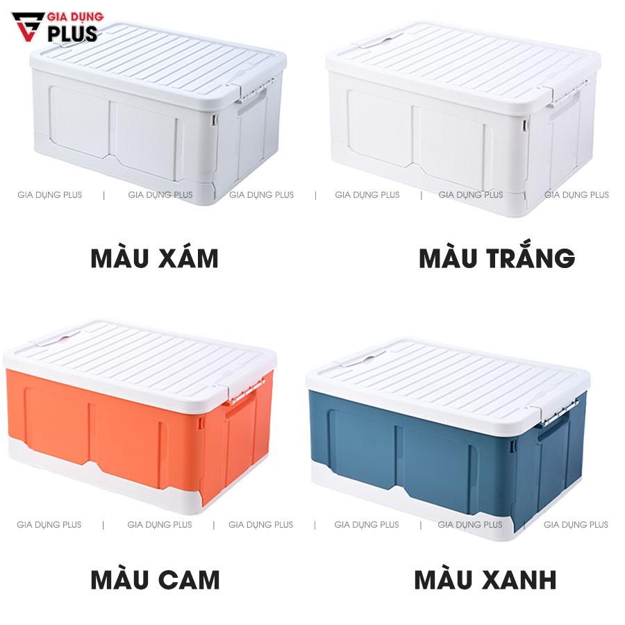 Thùng Nhựa PP Đựng Đồ Gấp Gọn, Có Nắp Đậy Kín Gấp Gọn Thông Minh 38L Đựng Sách, Quần Áo, Đồ Chơi Đa Năng