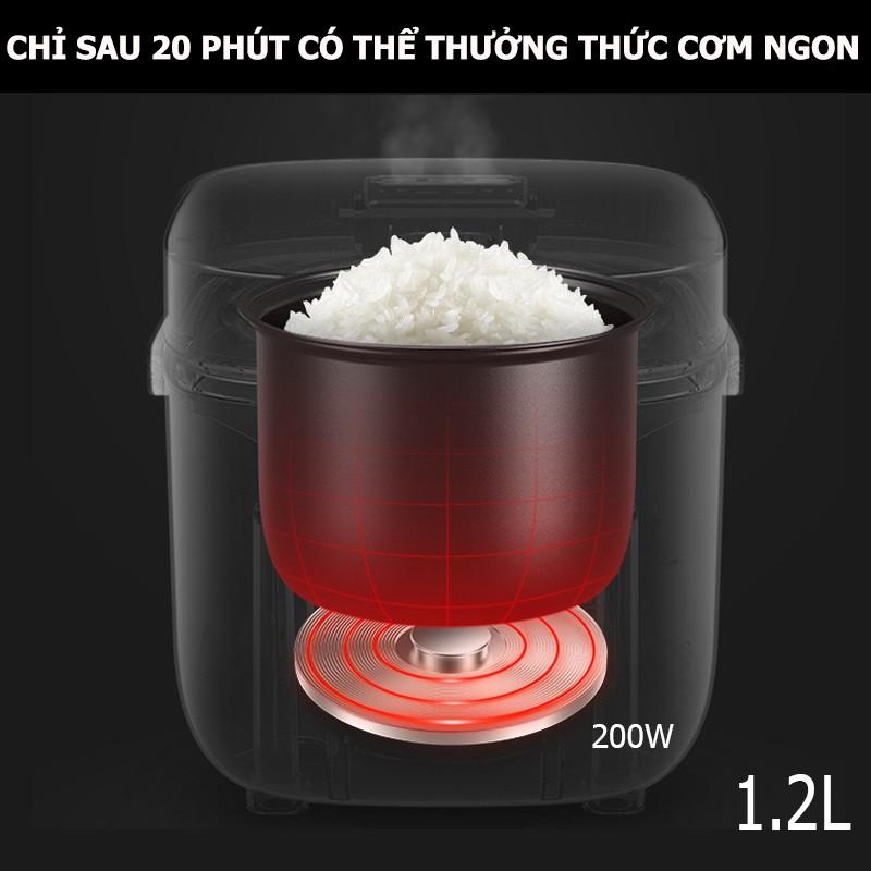 Nồi Cơm Điện Mini Đa Năng1.2L  (Nấu Cháo, Hầm, Chưng, Hấp, Luộc)