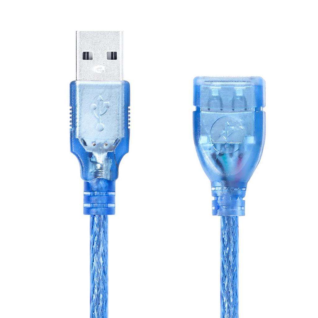 High Speed USB 2.0 Extension Cable Transparent Male To Female Cord
