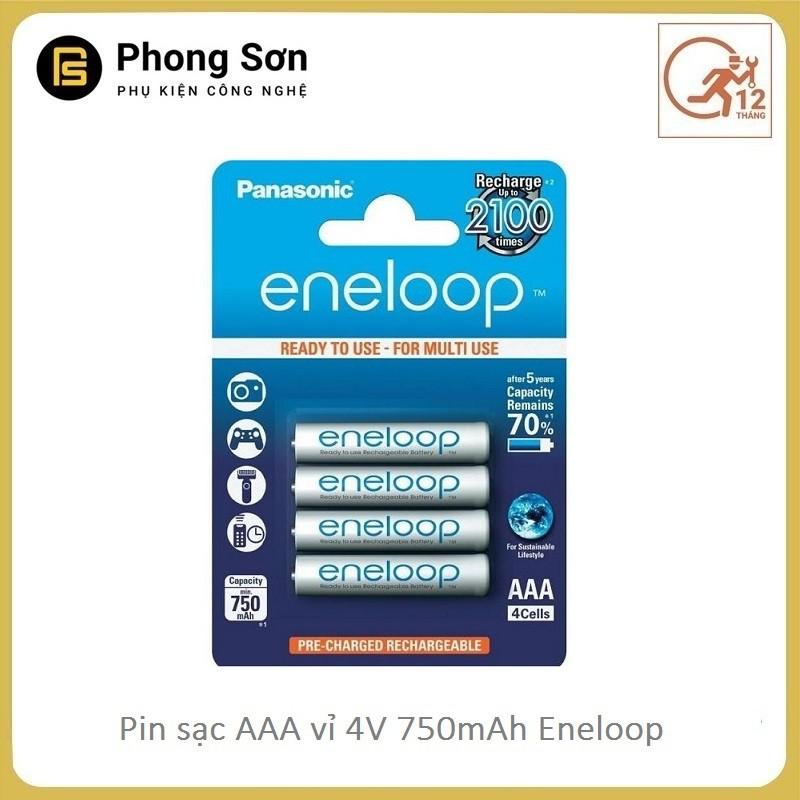 Bộ sạc pin AA AAA nhanh MQN06 Sanyo Kèm 4 viên Pin sạc AAA - Hàng Chính Hãng