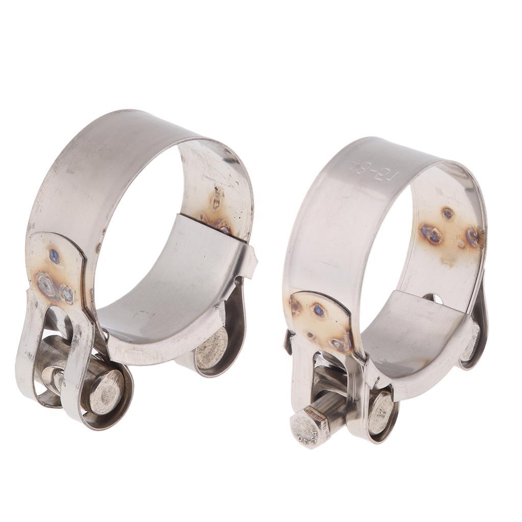Heavy Duty Stainless Steel Motorcycle Exhaust Clamp Clip 44-47mm 48-51mm