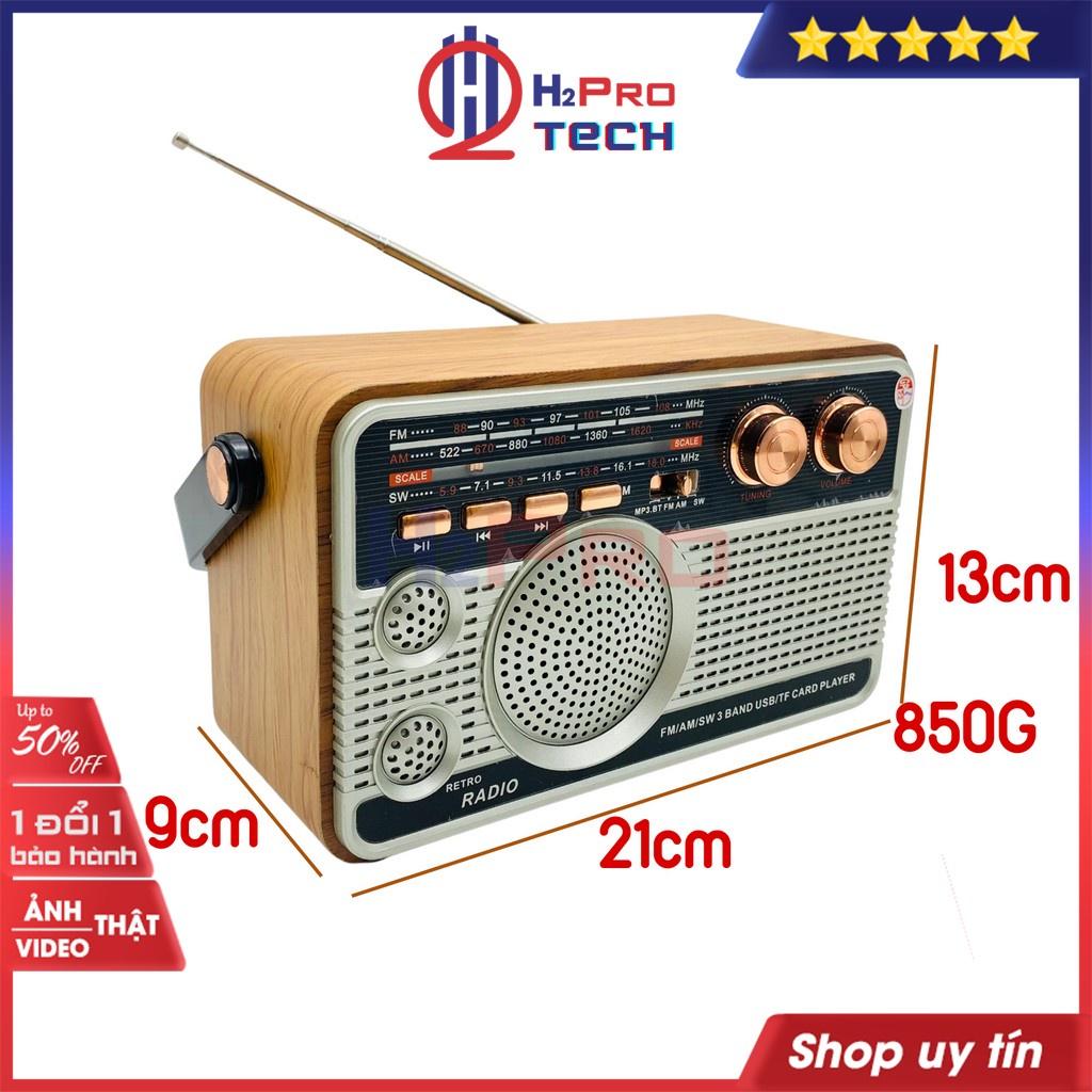 Đài fm radio, đài radio cho người già Hairun HR-506BT FM/AM/SW đa năng-nghe nhạc MP3 loa Bluetooth/USB/TF/AUX-H2pro