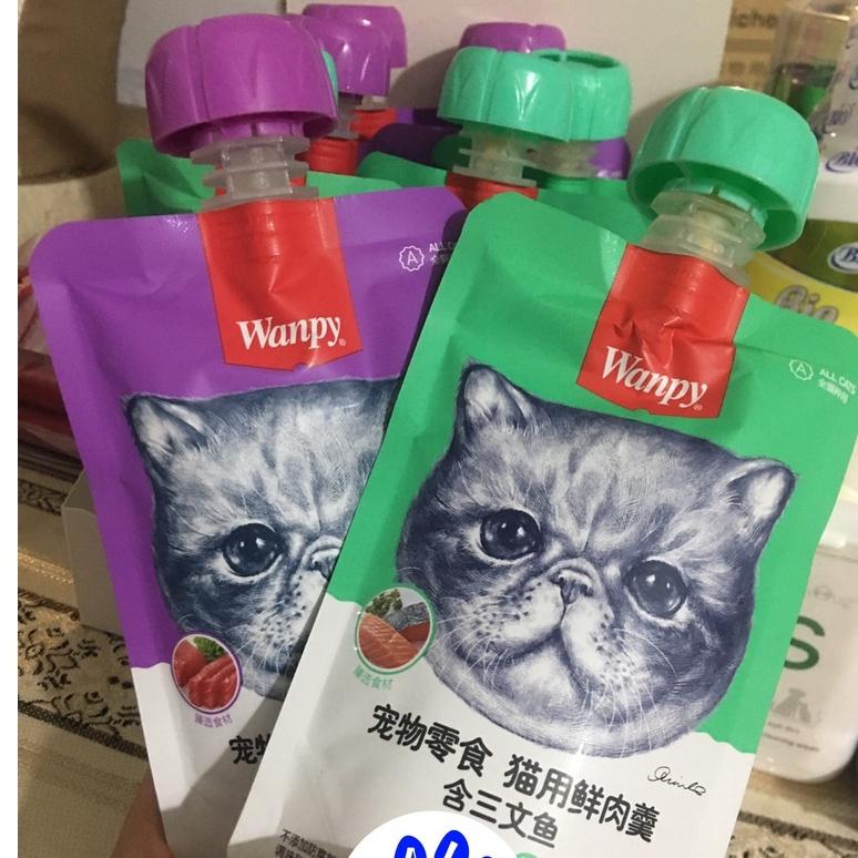 Súp Thưởng Cho Mèo Wanpy Nắp Vặn Túi 90g
