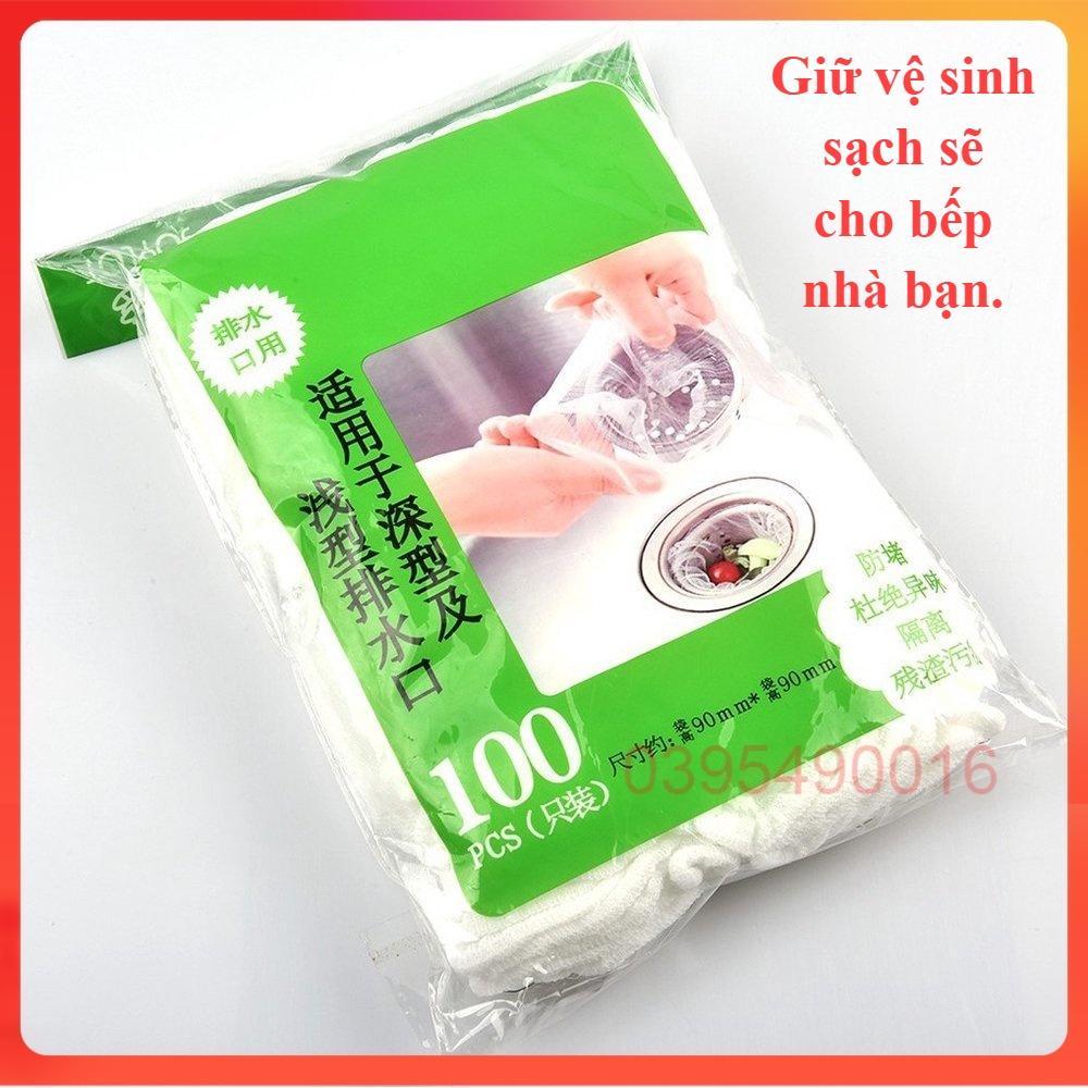 Bịch 100 Túi Lọc Rác Bồn Rửa Chén Bát Thông Minh Tiện Dụng