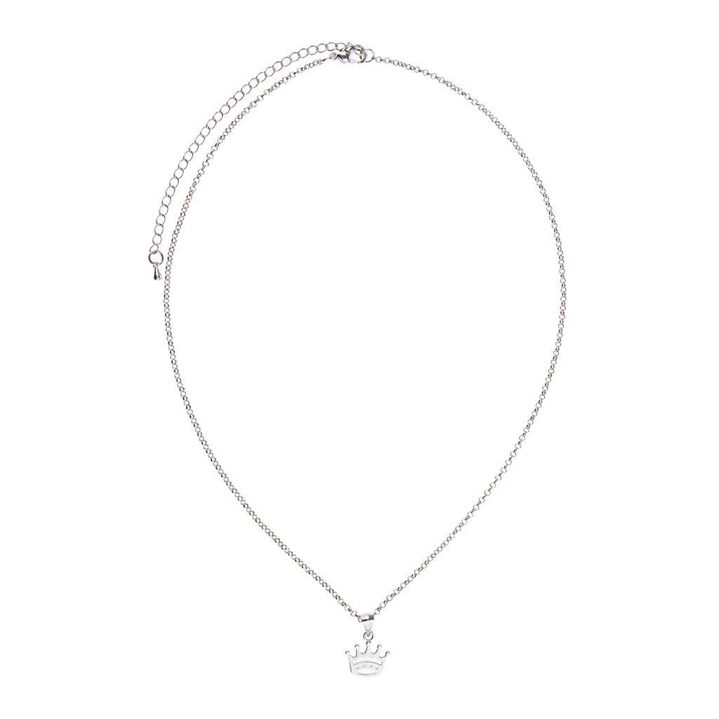 Fashion Women   Crown Tiara Pendant Necklaces Gifts