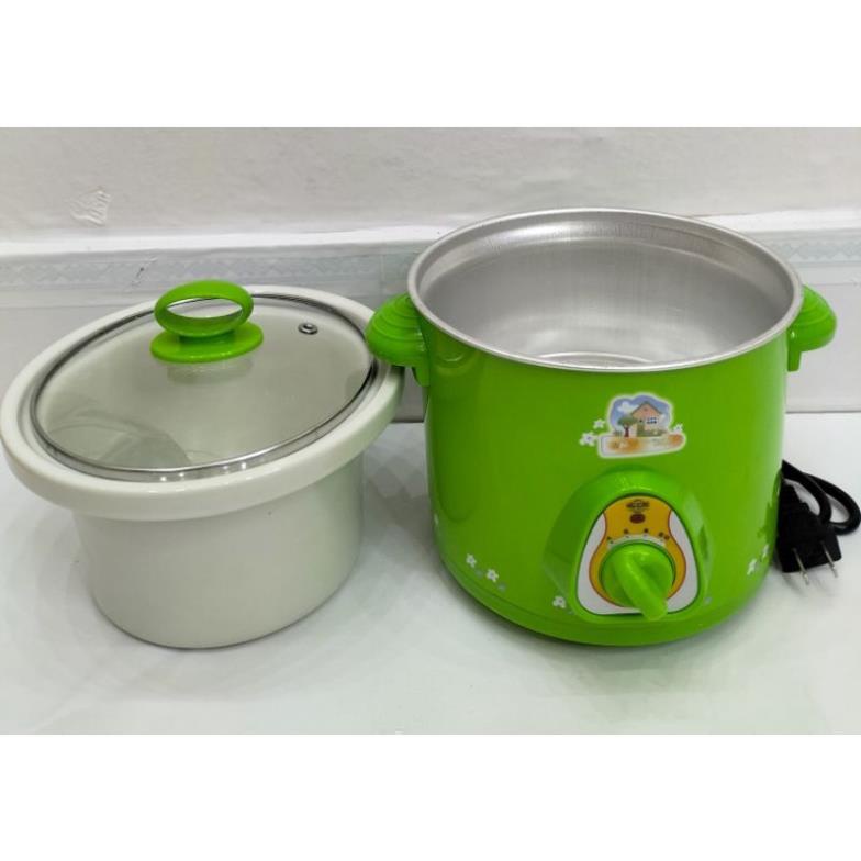 Nồi Hầm Cháo Chậm Lòng Sứ Cắm Điện 1,5L VÀ 2,5L , Nồi Hầm, Kho, Nấu Giữ Nhiệt Tốt, Siêu Tiện Dụng - HÀNG CHÍNH HÃNG MINIIN