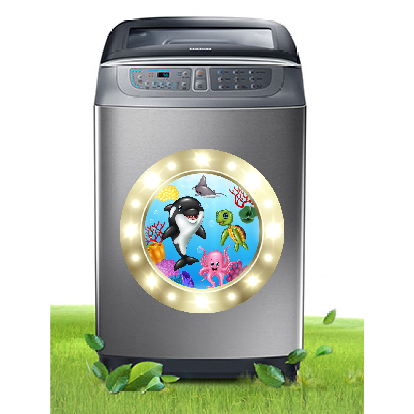 Decal trang trí máy giặt số 3
