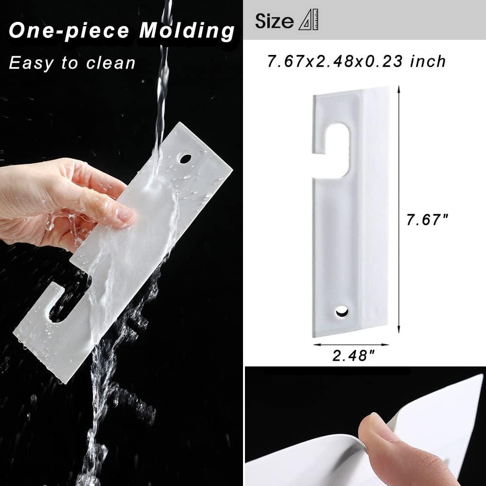 Silicon trắng vắt với móc treo, lưỡi nước để làm sạch kính tắm phòng tắm