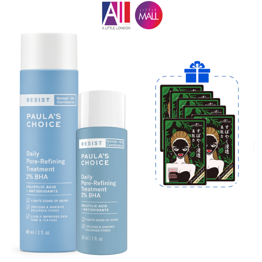 Tinh chất se lỗ chân lông Paula's Choice resist daily pore refining treatment 2% BHA TẶNG mặt nạ Sexylook (Nhập khẩu)