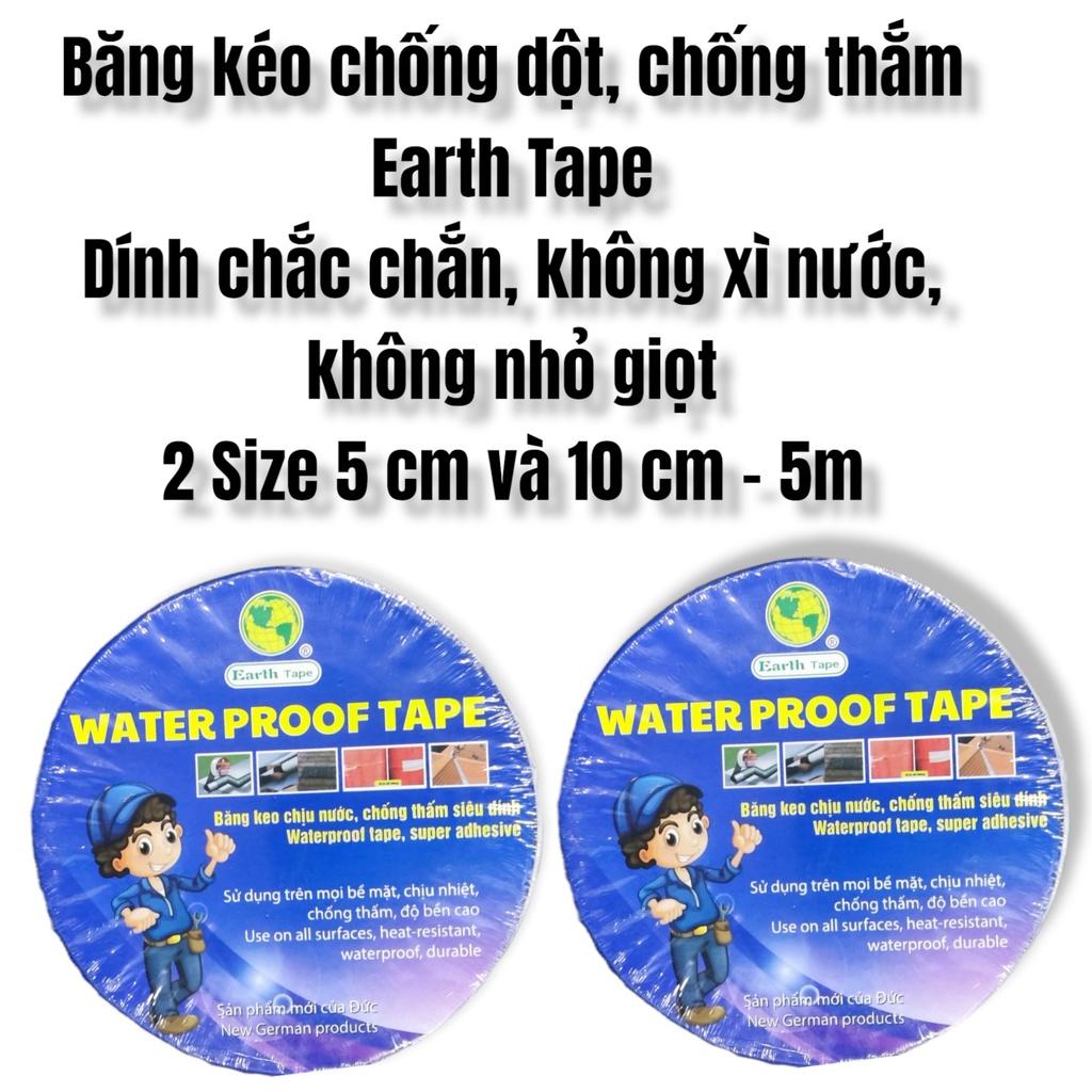 Băng keo chịu nước, chống thắm siêu dính 5cm và 10cm Waterproof Tape - Earth tape