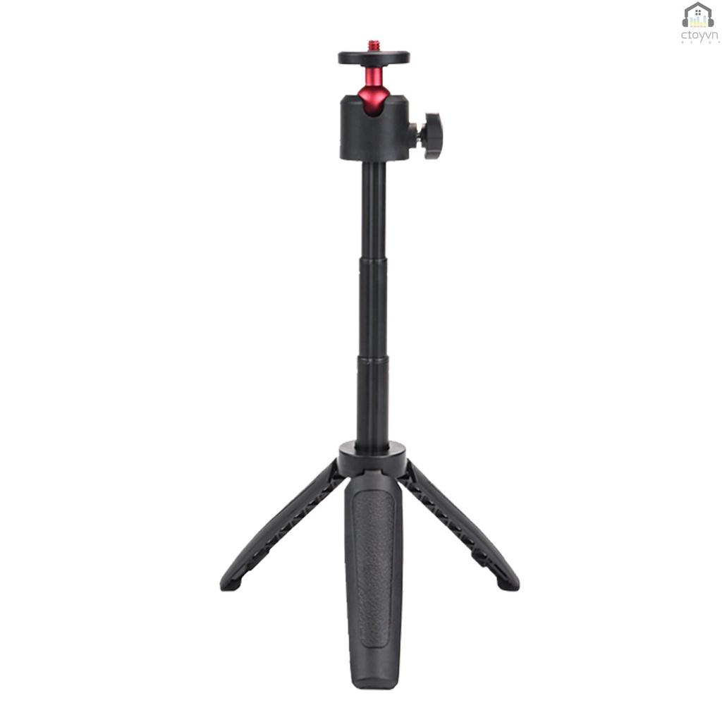 Giá đỡ chụp ảnh ba chân kiêm gậy chụp ảnh selfie có vít ren 1/4 inch đầu bi linh hoạt hỗ trợ quay vlog / livestream