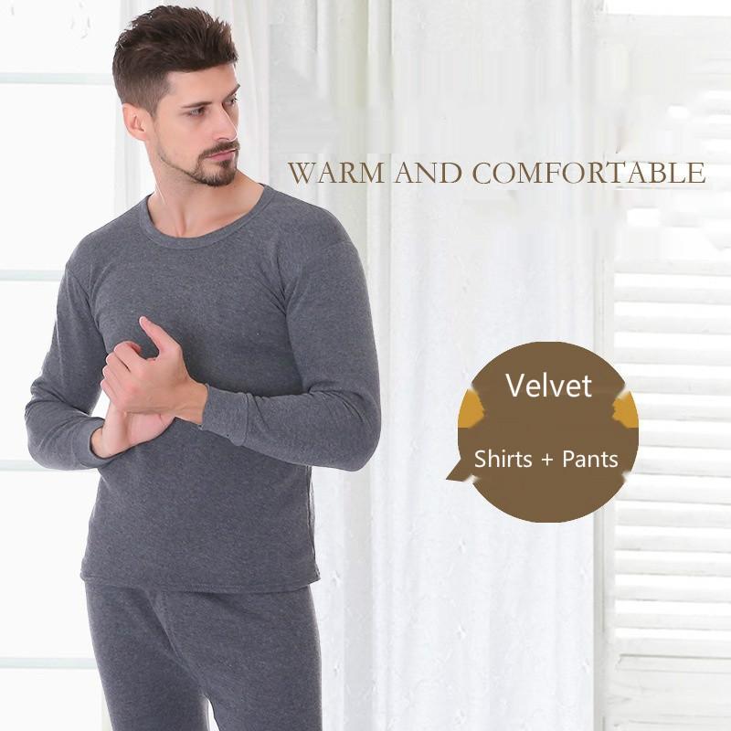 Mùa Thu Đông Nam Quần Lót Sinh Nhiệt Phù Hợp Với Chải Dày Giữ Ấm Đáy Trang Dài Johns Quần Lót Undershirts Bộ