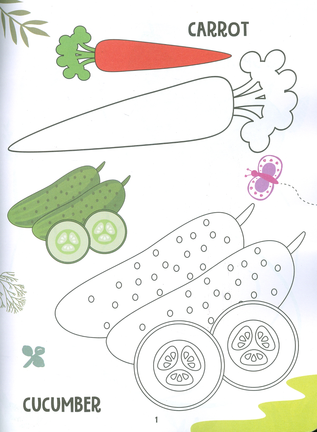 Creative Colouring Book Of Vegtables (Sách Tô Màu Sáng Tạo Về Rau Quả)