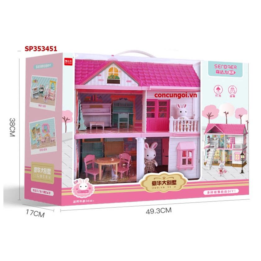 Hộp nội thất nhà thỏ 2 con , 9958 - SP353451
