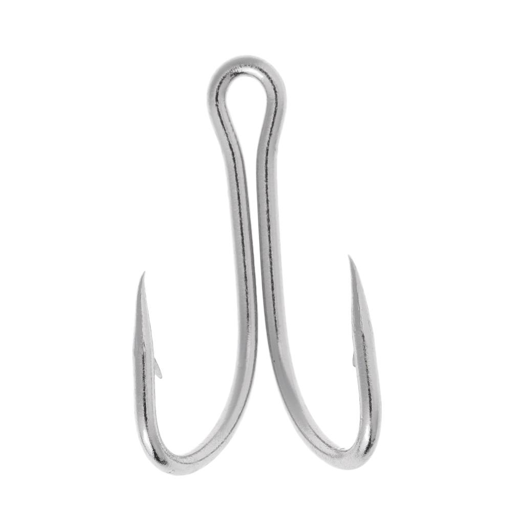 10pcs High Carbon Steel Fishhook Fishing Double Hooks Dual Fish Hooks 28-#