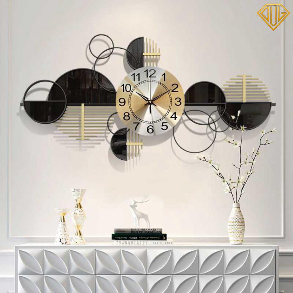 Đồng Hồ Treo Tường Decor Sáng tạo nguyên khối Trang Trí Phòng Khách DVLL