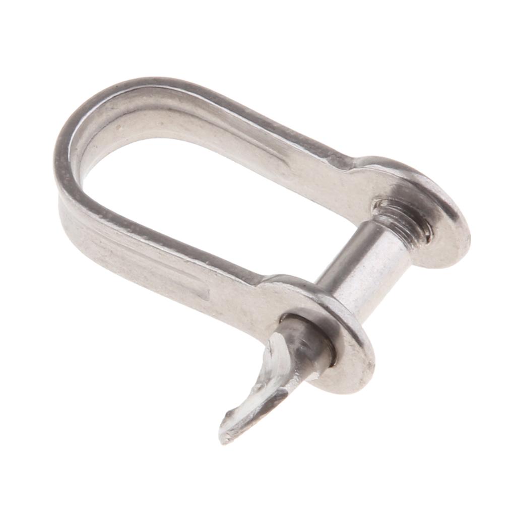304 Stainless Steel Captive Pin D - shackle Boat / Marine / Shade / Sailing , 4mm