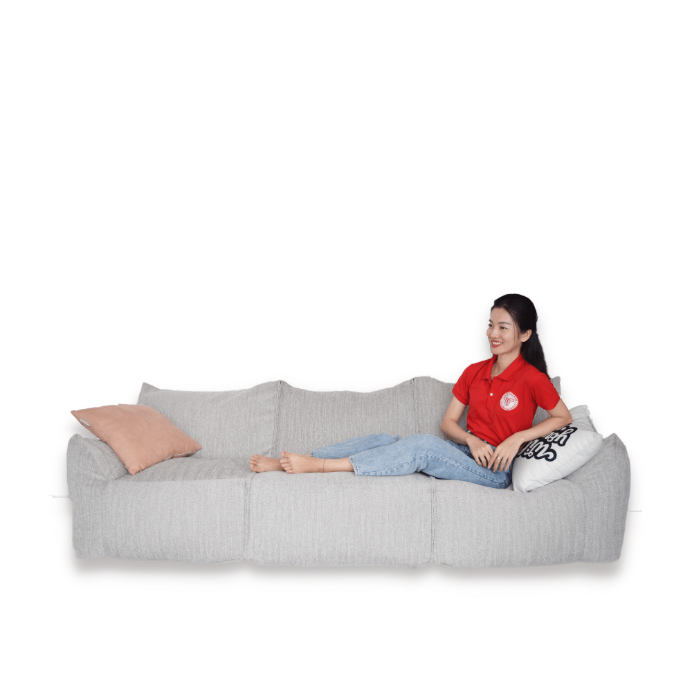 Sofa Lười 3 Chỗ Corolina - Chất Liệu Vải Bố - Kích thước 70cm x 200cm x 75cm - The Beanbag House