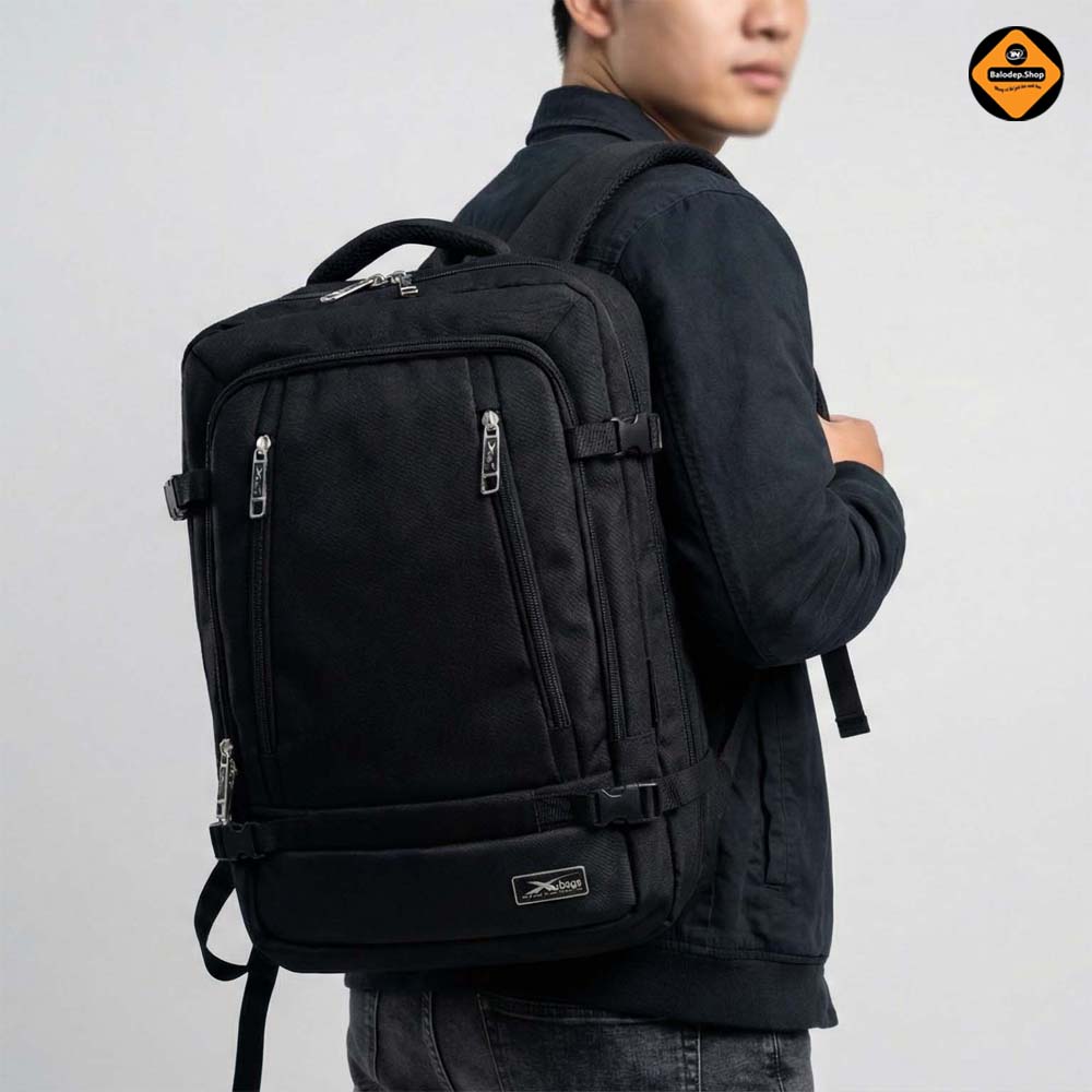 Balo du lịch cỡ lớn Leader Pro đa năng Xbags XB2010 màu đen đựng laptop 17 inch cao cấp