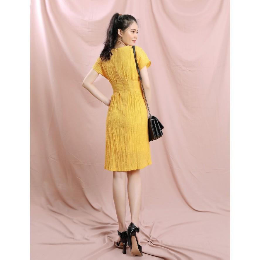 Đầm nữ ngắn tay cổ tim sánh điệu - Váy nữ tay cánh dơi cúp ngực TK FASHION DK890