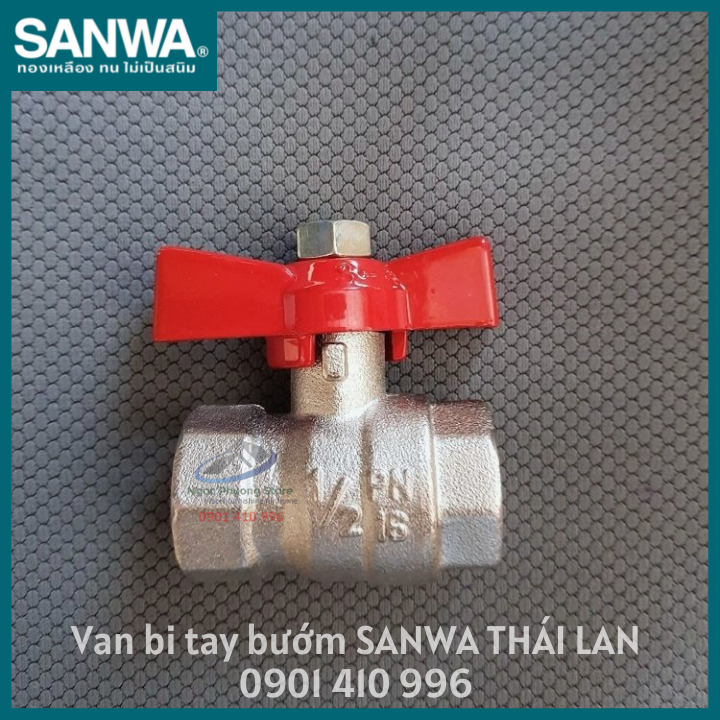 Van bi tay bướm SANWA nhập khẩu Thái Lan Phi 21mm, Phi 27mm - BV15BF