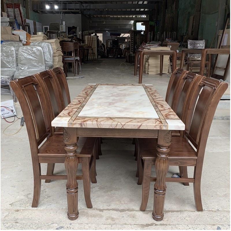 bàn ghế ăn chân đục - đá nhập khẩu dành cho phòng bếp gia đình