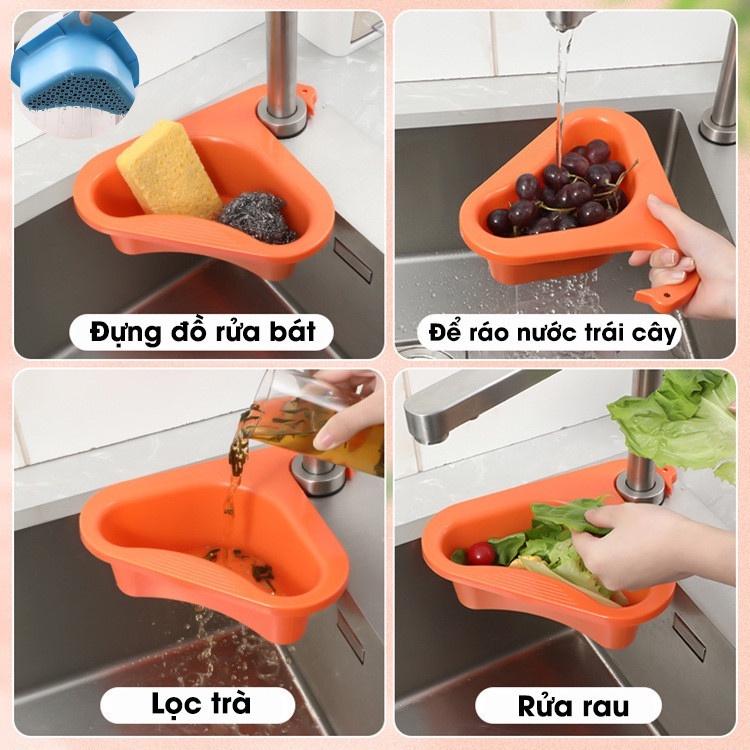 Rổ lọc rác gác bồn rửa chén bát hình con vịt - Khay lọc để giẻ lau hình thiên nga 88302