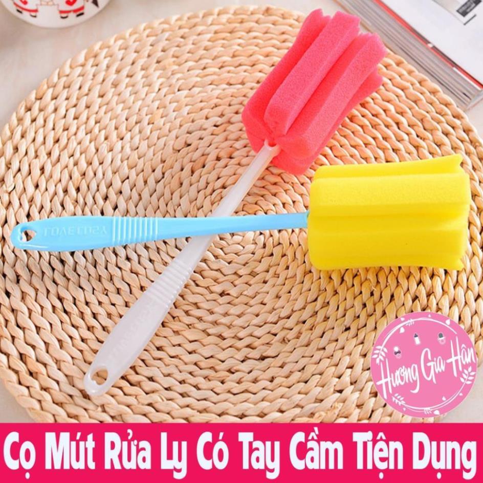 Cọ Mút Rửa Bình Sữa, Ly, Cốc Có Tay Cầm Dài Tiện Dụng