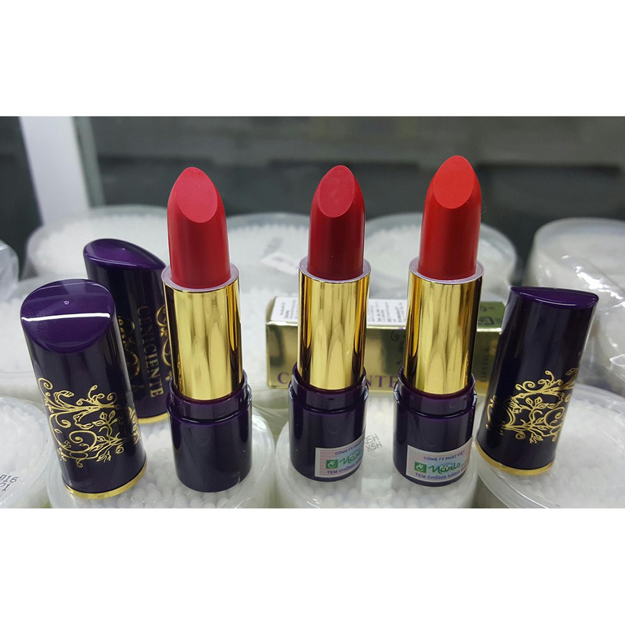 Son thỏi mịn môi lâu phai Naris Ceniciente Lipstick Nhật Bản 3g (#104: Đỏ cherry) + Móc khóa