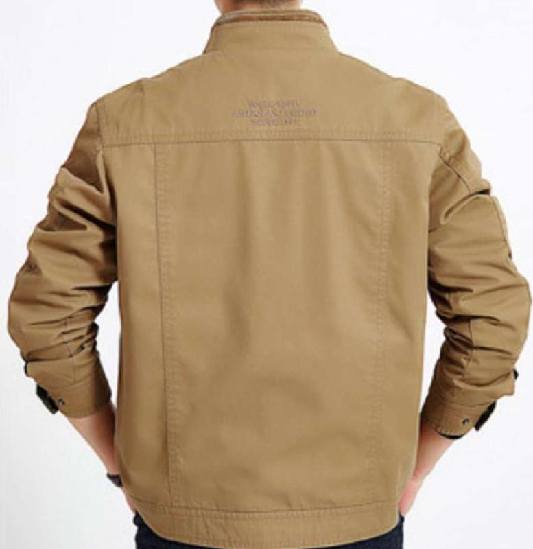 Men's Middle-Aged Elderly Casual Tooling Jacket Cotton Loose Wear On Both Sides