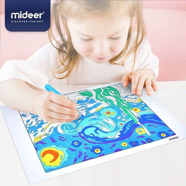 Bút Sáp Vặn Cỡ Lớn Cho Bé Tập Vẽ Hộp 12 Màu - Mideer Silky Crayon 12 colours