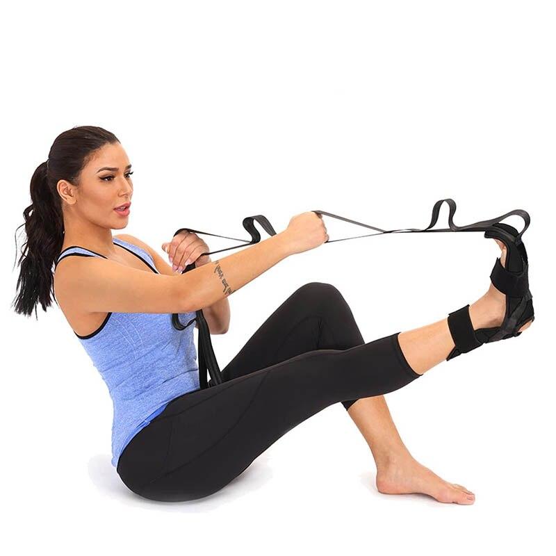 Thể thao mềm Dây chằng kéo dài dây đai ba màu Yoga Kéo kéo kéo dài cho chân và gân kheo giảm đau chân Color: Red