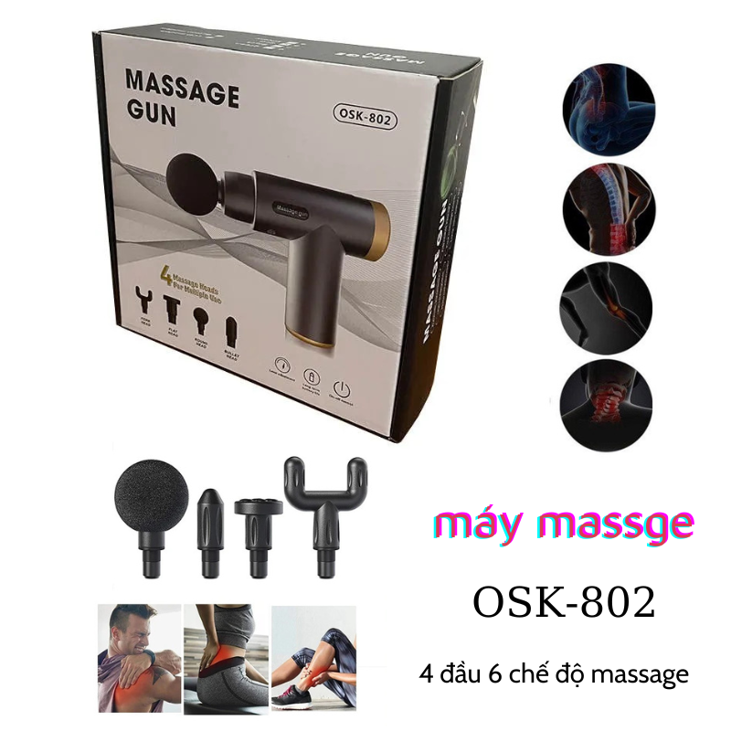 SÚNG MASSAGE GUN OSK-802 LÕI ĐỒNG