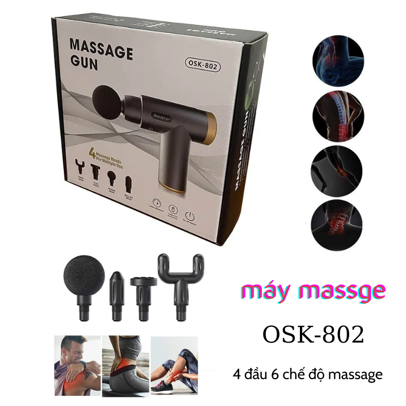 SÚNG MASSAGE GUN OSK-802/KH-320 LÕI ĐỒNG (HÀNG CHUẨN/CHÍNH HÃNG ASSTAR)