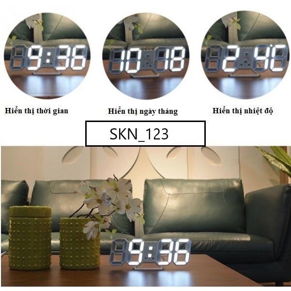 Đồng hồ led 3d, để bàn điện tử thông minh decor trang trí đẹp