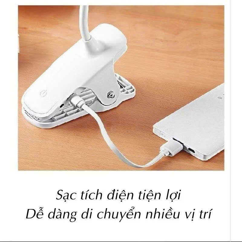 Đèn bàn LED đèn học kẹp bàn để bàn treo giá sách cảm ứng có 3 chế độ sáng bảo vệ mắt tiết kiệm điện chống ánh sáng xanh - Hàng chính hãng