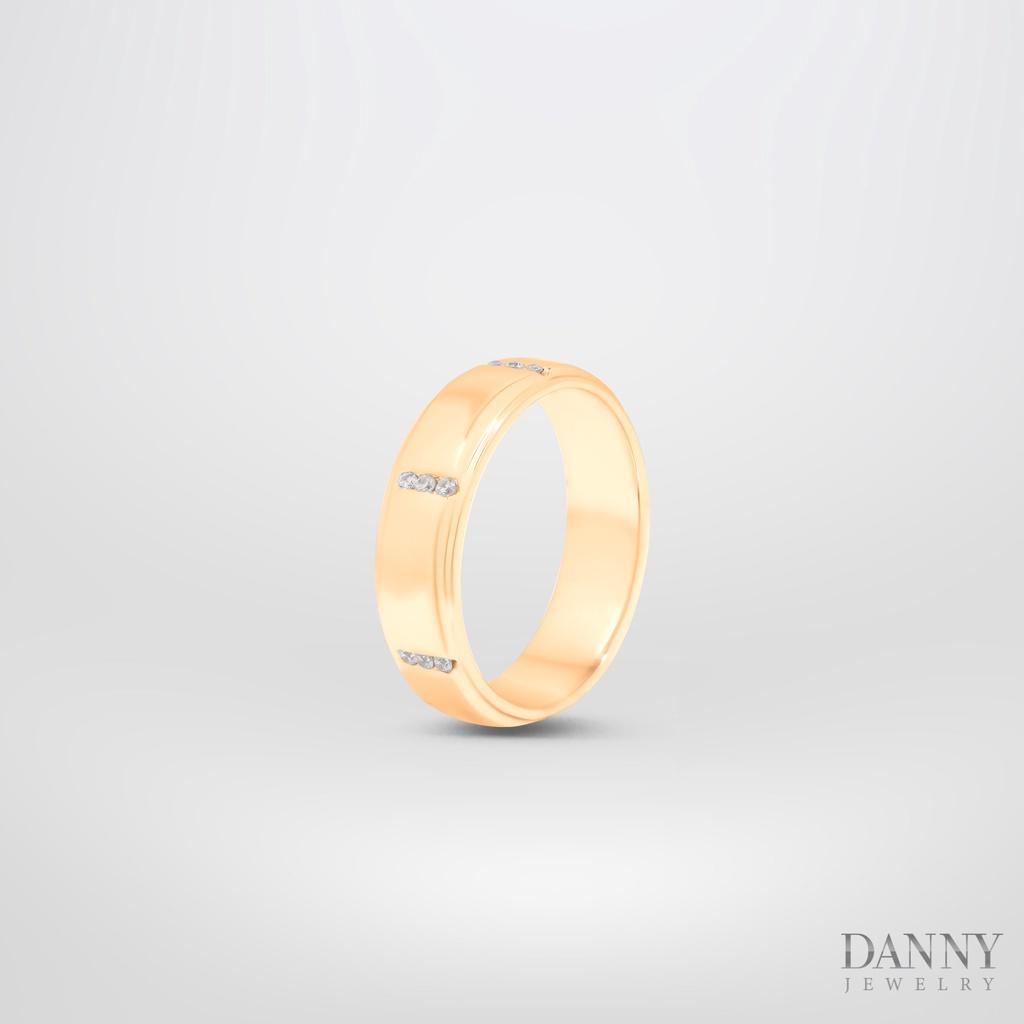 Nhẫn Đôi Danny Jewelry Bạc 925 Đính Đá CZ Xi Rhodium/Vàng hồng N0087