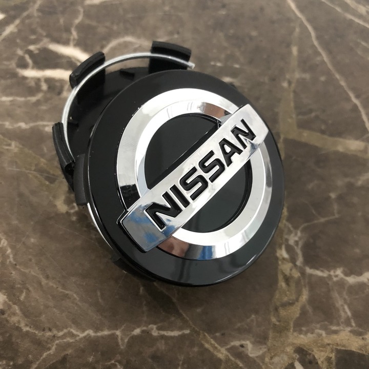 Logo chụp mâm, ốp lazang bánh xe ô tô Nissan đường kính 60MM
